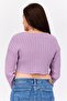 Women Boat Neck Ribbed Sweater, Lavender - 3