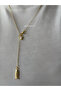 Gold Fish and Heart Detail Low-Cut Necklace - 2