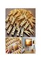 100Pcs Wooden Pegs Gold Color 2.5cm 100 Pieces Laundry Bamboo Durable Board Sturdy Laundry Pegs
