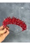 إكسسوار شعر بالحناء مطرز على شكل تاج العروس من نهر - 4