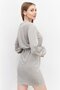 Women Velvet Mini Dress, Grey - 3