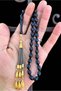 Men's Vernier Gift Midnight Blue Powder Amber Prayer Beads - 3