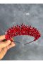 إكسسوار شعر بالحناء مطرز على شكل تاج العروس من نهر - 3
