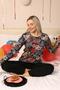 Fashion Line Women Long Sleeve Combed Cotton Pajamas Suit 4205 - 5