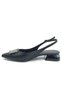 Feles Buckle Detailed Short Heeled Open Back Women's Ballerina Shoes Black - 5