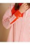 Fabric Garnished Cotton Tunic Coral - 7