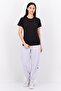 Women Sportswear Fit Short Sleeves Training Top, Black - 4