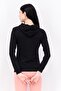 Women Regular Fit Long Sleeve Training Hooded Sweatshirt, Black - 3