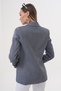 Women's Dark Striped Blue Jacket with Pocket Detail - 2