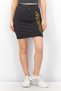 Women Sportswear Fit Drawstring Brand Logo Mini Skirt, Black