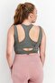 Women Sportswear Fit Sleeveless Training Crop Tank Top, Dark Grey - 4