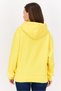 Women Long Sleeves Brand Logo Hooded Sweatshirts, Yellow - 2