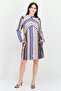 Women Allover Printed Midi Dress, Blue - 2