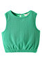Primo Gino Woven Sleeveless Textured Solid Top & Shorts Co-ord Set - Green - 3