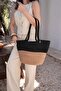 Miami Handmade Straw Shoulder Bag Black - 8