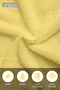 2 Pack Yellow Greek Bath Towels - 70X140 Cm, 490 Gr, 100% Cotton, Spa and Hotel Towels - 4