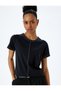 Cotton Seam Detail Short Sleeve Crew Neck T-Shirt - 2