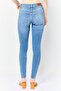 Women Skinny Fit Washed Stretch Jeans, Light Blue - 2