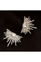 Shinee Silver Colorful Glitter Stylish Sparkling Zircon Stone Special Design Wing Pattern Rhinestone Earrings - 5