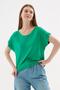 Crew Neck Blouse Green - 3