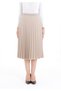 Knee Length Pleated Elastic Waist Skirt - 7