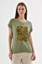 Printed Blouse - Khaki Shoes - 5