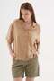 Short Sleeve Linen Shirt Beige - 2