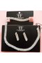 Flaner Paris 3-Piece Women's Cross Stitch Necklace Earrings Bracelet Set