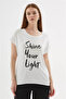 White Printed Blouse - 5