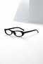 Laurent Slim Thin Uv400 Filtered Black Frame Transparent Glass Glasses - 3