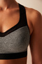 Gray Back Detailed Sports Bra - 5