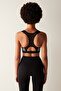 Gray Back Detailed Sports Bra - 4