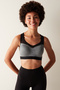Gray Back Detailed Sports Bra