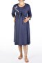 Navy Blue Maternity Tunic Nightgown Short Sleeve Lycra
