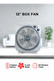 12 inch Box Fan, 3 Speed Control, 60 minutes timer OMF1723 - 3