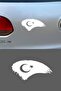Turkish Flag Auto Door Glass Hood Sticker - Auto Sticker - Car Sticker - 20cm