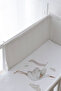 Baby Bedside Protector and Printed Sheet Sleeping Set - Royal Series - Welcome Baby Stork - 2