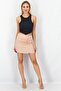 Women Gingham Ruched Detail Mini Skirt, Pink - 3