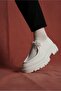 Alviso Longo Model Genuine Leather Handmade Men's White Casual Shoes - 8
