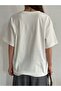 Red New York Printed White Oversize Unisex T-Shirt - 3