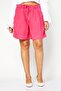 Women High Rise Solid Basic Shorts, Fuchsia