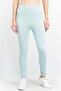 Women High Waist Ribbed Tights, Sage Blue