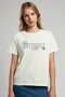 Butterfly women's round neck t-shirt light yellow - 3