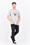Men Crew Neck Short Sleeve Embroidered T Shirt, Grey Combo - 4