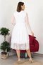 Women's Double Breasted Collar Skirt Guipure Detailed New Season Dress Apcx10 - 6