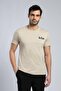Rinaldo Men's 100% Cotton O-Neck T-Shirt Beige - 3