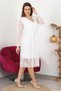 Women's Double Breasted Collar Skirt Guipure Detailed New Season Dress Apcx10 - 2