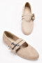 Beige Suede Top Quality New Season Ballerinas - 2