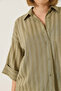 Women's Khaki Jacquard Half Sleeve Loose Shirt 60283201 - 7
