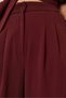 Women's Burgundy Double Breasted Collar Waist Tie Lined Vest Pleated Loose Trousers Suit 9306 60281025 - 6